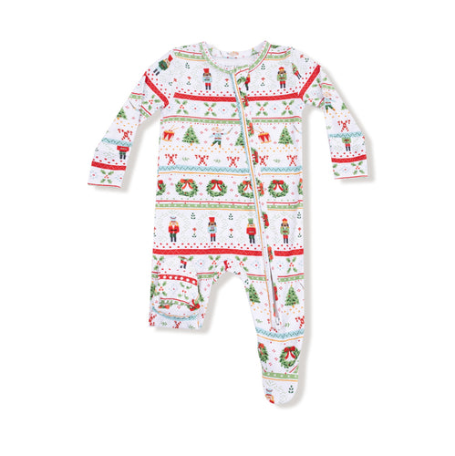Nutcracker Fair Isle 2 Way Zipper Footie