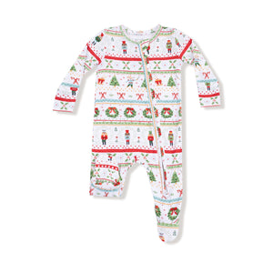 Nutcracker Fair Isle 2 Way Zipper Footie