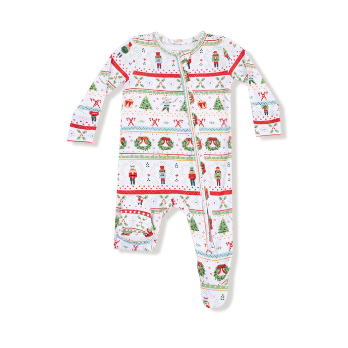 Nutcracker Fair Isle 2 Way Zipper Footie