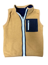 Polar Fleece Reversible Navy/Tan Vest