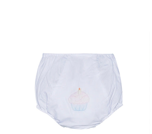 White Landon Diaper Cover Cupcake