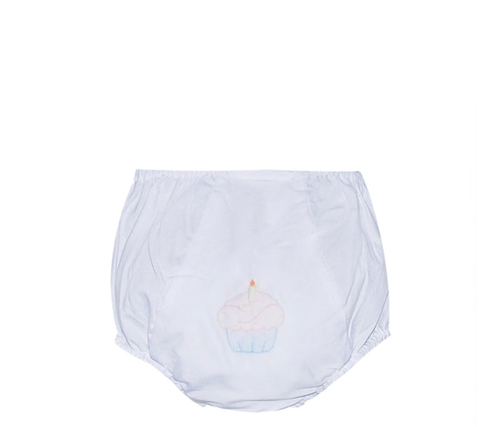 White Landon Diaper Cover Cupcake