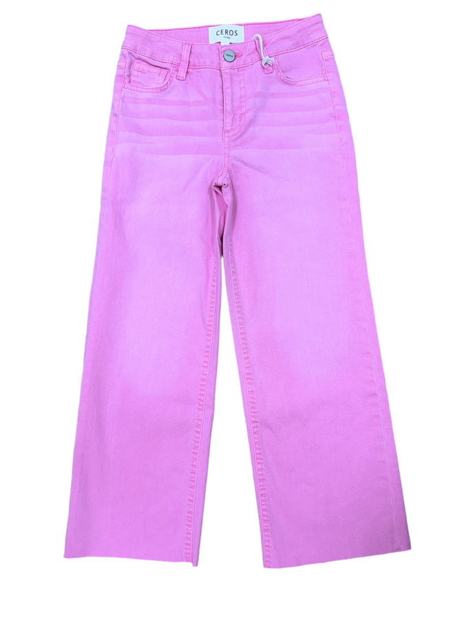 Pink Crop Wide Leg Pant