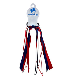 Ribbon Streamer Ponytail Red/Light Navy