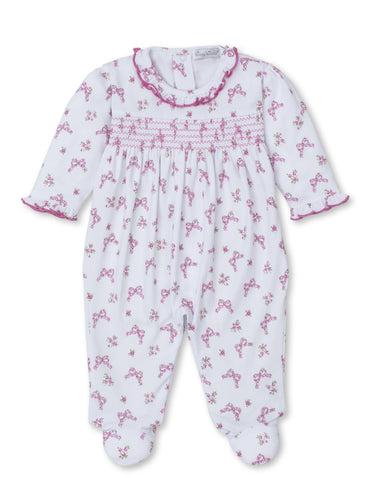 Blooming Bows-Smocked Footie
