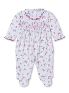 Blooming Bows-Smocked Footie