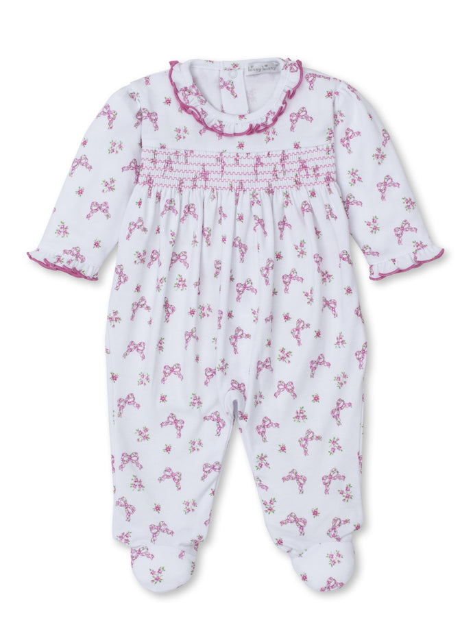 Blooming Bows-Smocked Footie