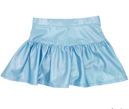 Gathered Skort in Carolina Blue Shimmer