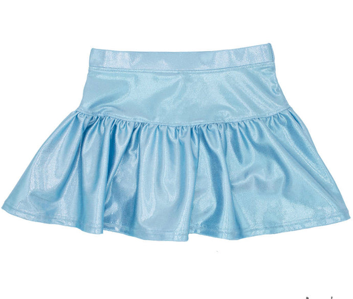 Gathered Skort in Carolina Blue Shimmer