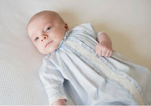 BABY EYELET COTTON DAYGOWN Blue