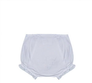 White Landon Diaper Cover, White Cross