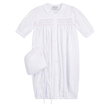 Preemie Girls Smocked Bud Take Me Home Gown With Bonnet (P1188)