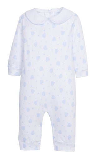 Printed Playsuit-Blue Hearts