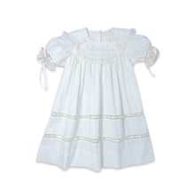 Donahue Dress - Blessings White Batiste, Ecru Ribbon