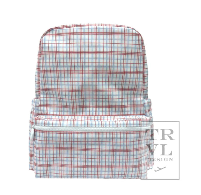 Backpacker backpack- Classic Red Plaid