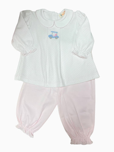 Crochet Golf Ruffle Pant Set