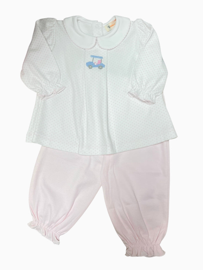 Crochet Golf Ruffle Pant Set
