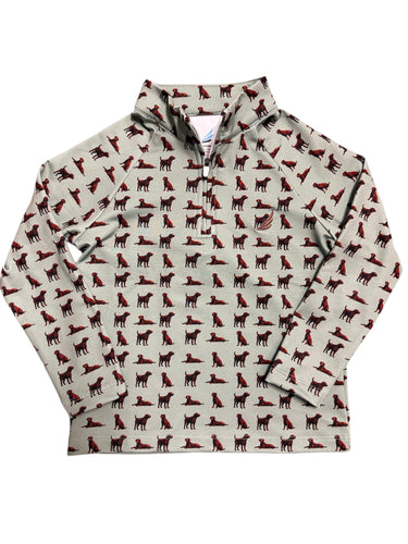 Performance Dog Print Quarter Zip