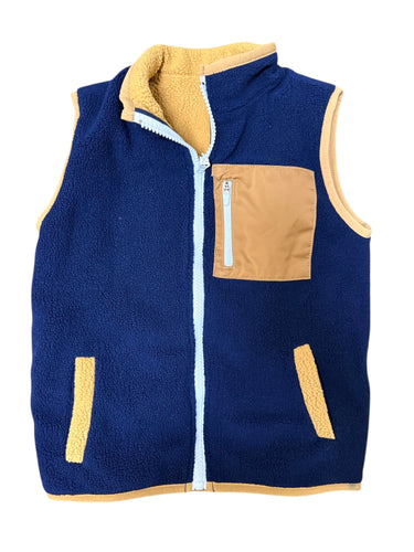 Polar Fleece Reversible Navy/Tan Vest