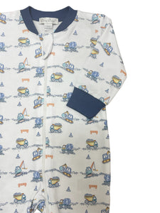Construction Junction Zipper Footie