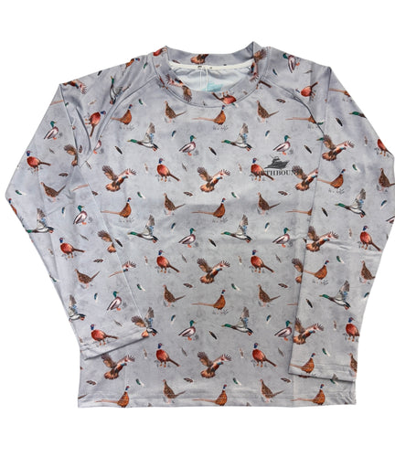 Gray Birds Performance Tee
