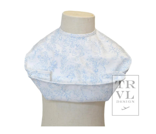 Bunny Toile Blue Best Bib