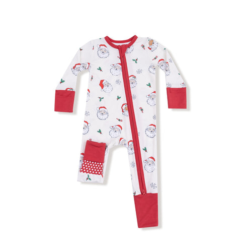 Vintage Santas Zipper Romper