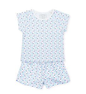 Emery Pajama Short Set Tennis Match Pink
