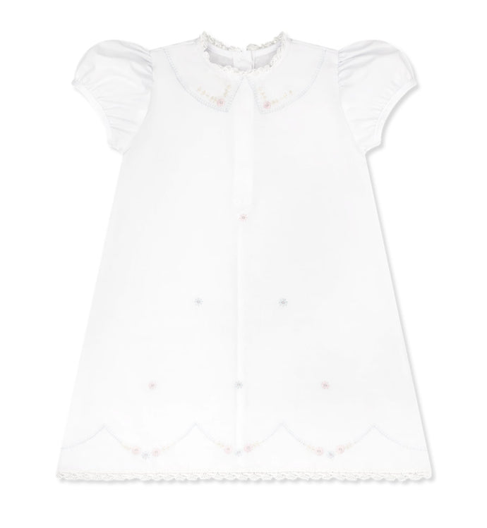 Ashtyn Dress White with Blue Floral