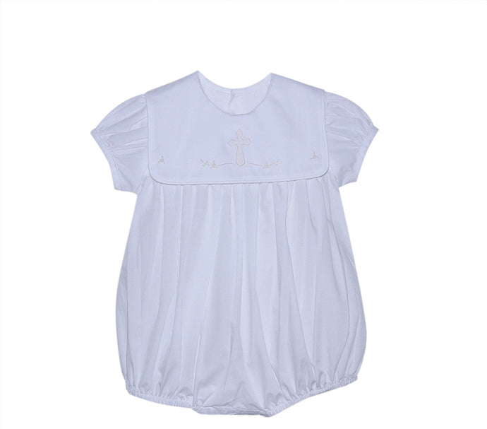 White Ellis Girl Bubble with Cross
