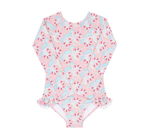 girls bluebells rashguard one piece