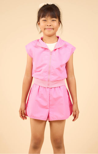 Sadie & Sage Pink Back & Forth Zip Vest
