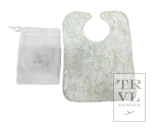 Bunny Toile Green Best Bib
