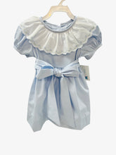 Charlotte Dress Blue Pima Lace Collar