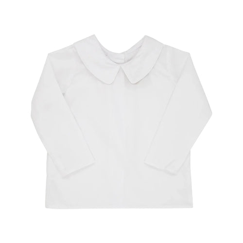 LS Broadcloth Peter Pan Collar Shirt, Worth Ave White