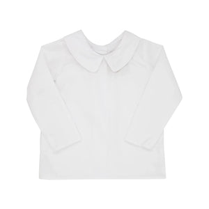 LS Broadcloth Peter Pan Collar Shirt, Worth Ave White