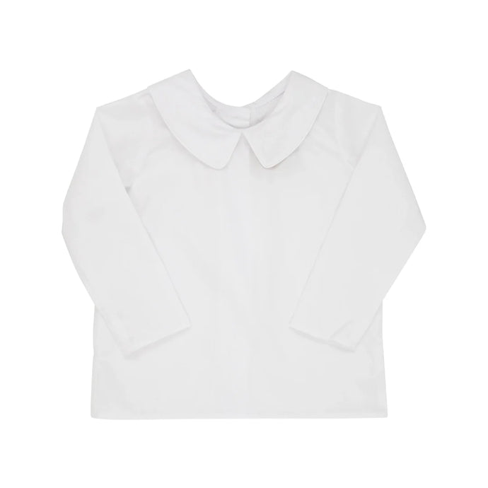 LS Broadcloth Peter Pan Collar Shirt, Worth Ave White