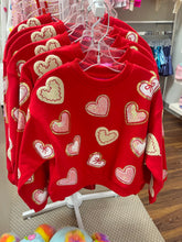 QOS Kids Red Heart Cookies Sweatshirt