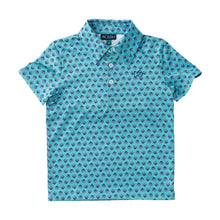 Marine Green Shell Print Short Sleeve Pro Performance Polo