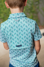 Marina Green Pickleball Print Short Sleeve Pro Performance Polo