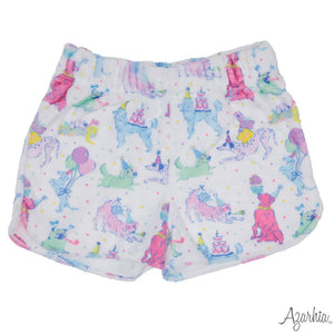 Birthday Dog Fuzzy Shorts BIRTHDAY