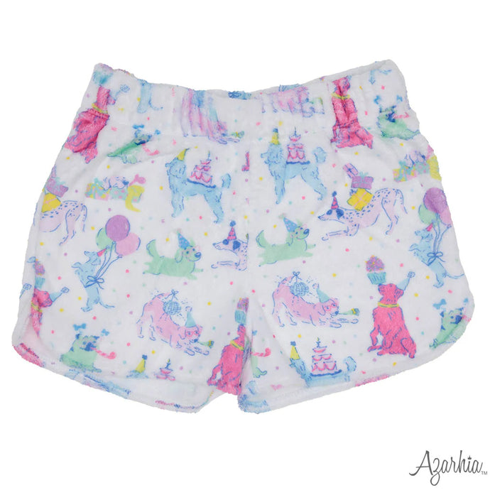 Birthday Dog Fuzzy Shorts BIRTHDAY