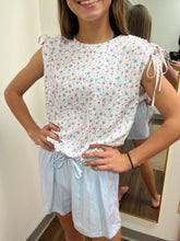 Emma Top Pink/Blue Floral