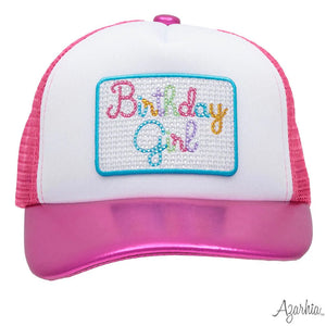 Birthday Girl Rhinestone Hot Pink Metallic
Trucker BIRTHDAY