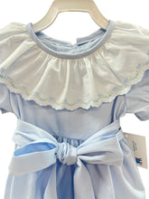 Charlotte Dress Blue Pima Lace Collar