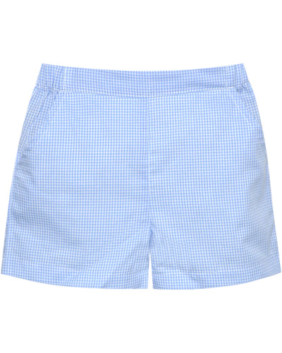 Bennett Boy Short - Blue Gingham