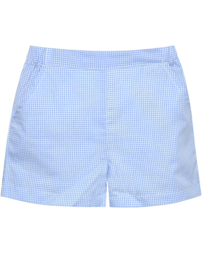 Bennett Boy Short - Blue Gingham