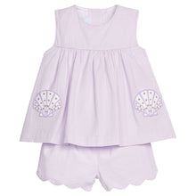 Applique Pocket Short Set - Sea Shells