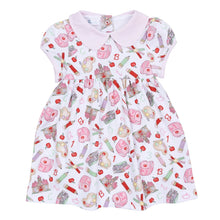 School Day Sweetness Collared Short Sleeve Dress - Pink
