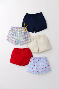 Sheffield Shorts Apple of My Eye with Wood Boat Blue Stork